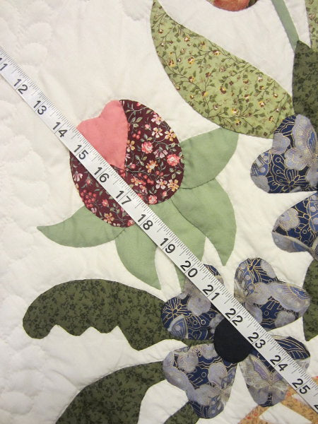 Victorian Basket Applique Amish Quilt 105x116