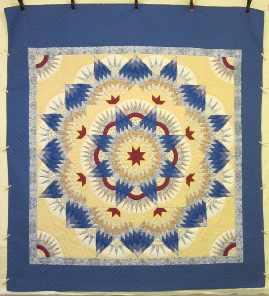 Broken Star Burst Amish Quilt 106x117