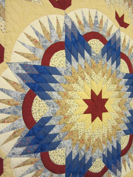 Broken Star Burst Amish Quilt 106x117