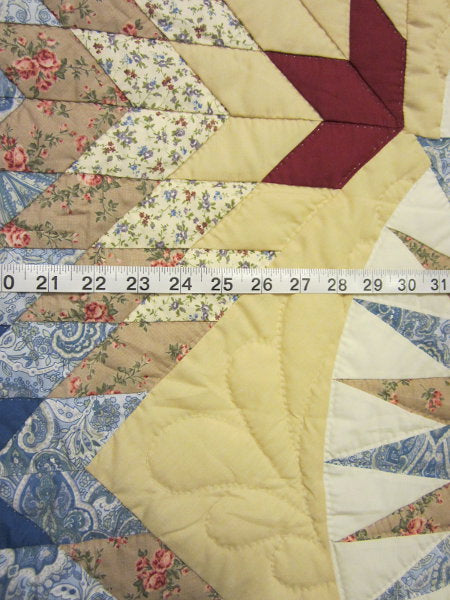Broken Star Burst Amish Quilt 106x117