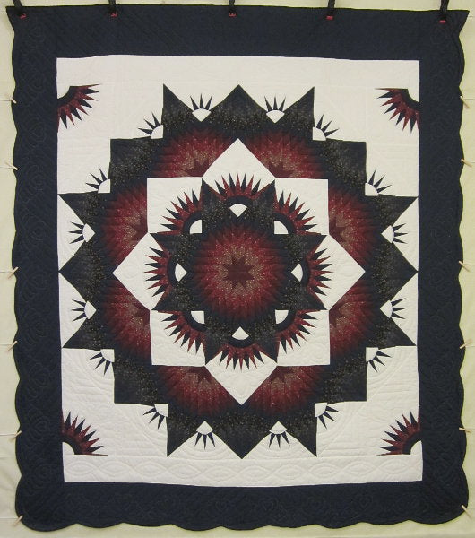 Broken Twinkling Star Amish Quilt 101x116