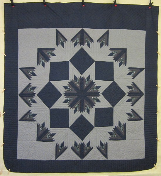 Broken Mineral Star Amish Quilt 104x114