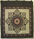 PA Dutch Earth Star Patchwork Amish Quilt 104x116