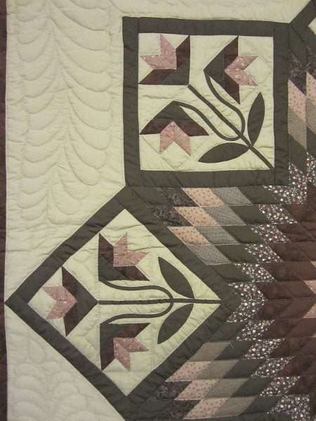 PA Dutch Earth Star Patchwork Amish Quilt 104x116