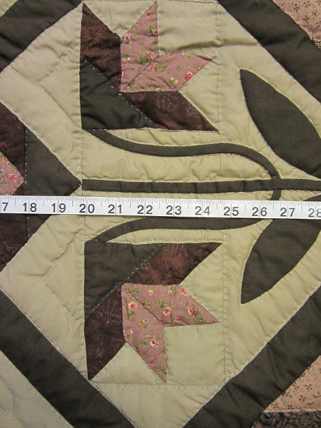 PA Dutch Earth Star Patchwork Amish Quilt 104x116