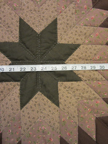 PA Dutch Earth Star Patchwork Amish Quilt 104x116