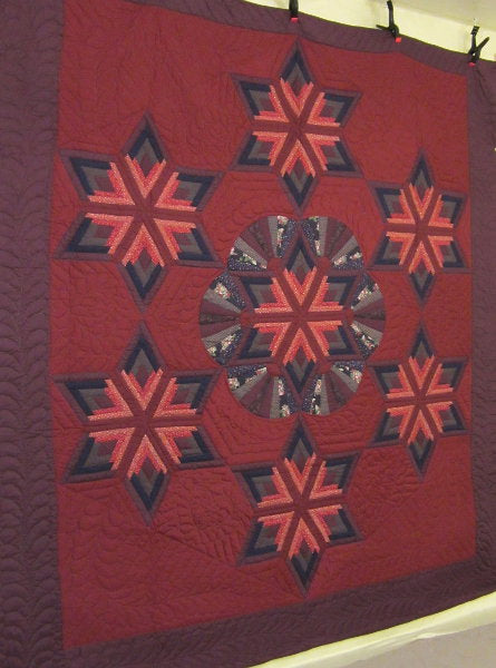 Fan Star Patchwork Amish Quilt 106x113