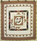 Lily Framed Flower Applique Amish Quilt 104x114