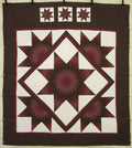 Celestial Earth Star Patchwork Amish Quilt 102x114
