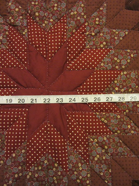Celestial Earth Star Patchwork Amish Quilt 102x114
