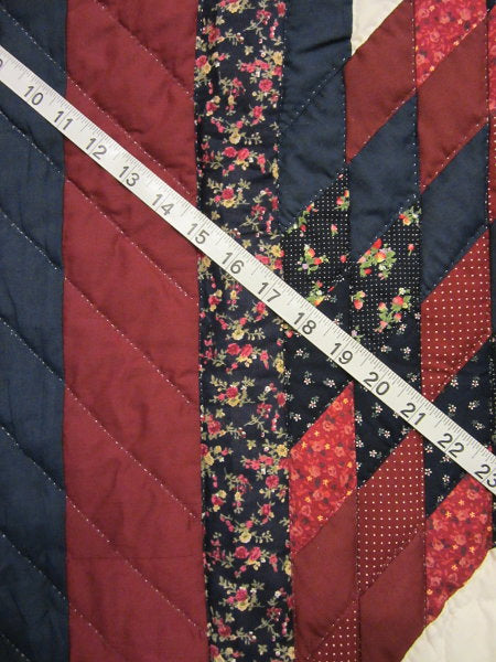 Split Stars Compass Patchwork Amish Quilt 102x117
