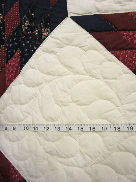Split Stars Compass Patchwork Amish Quilt 102x117