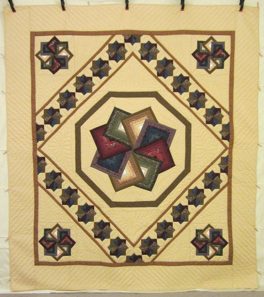Spinning Star Amish Quilt 102x117