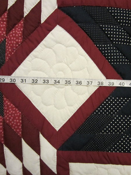 Compass Stars Patchwork Amish Quilt 101x115