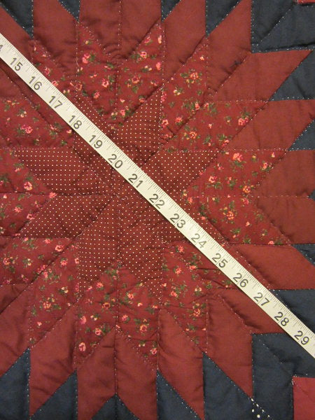 Compass Stars Patchwork Amish Quilt 101x115