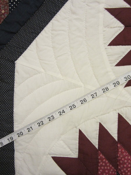 Compass Stars Patchwork Amish Quilt 101x115