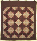Terra Earth Log Cabin Amish Quilt 103x112