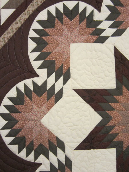 Star Split Compass Amish Quilt 105x114