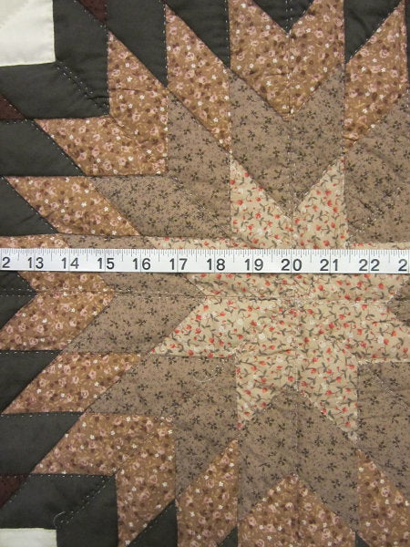 Star Split Compass Amish Quilt 105x114