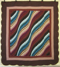 Escalating Patches Amish Patchwork Quilt 107x116