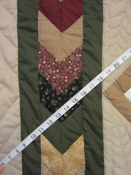 Framed Improved Lone Star Amish Quilt 104x116