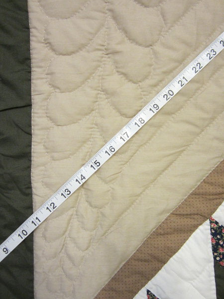 Framed Improved Lone Star Amish Quilt 104x116
