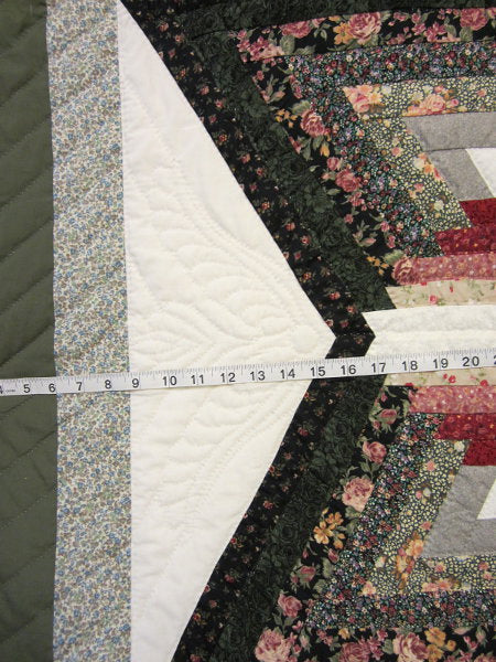 Completed Broken Star Amish Quilt 101x114