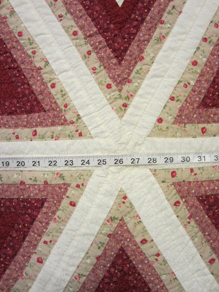 Completed Broken Star Amish Quilt 101x114