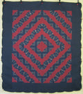 Log Cabin Fan Patchwork Amish Quilt 101x115