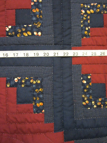 Log Cabin Fan Patchwork Amish Quilt 101x115