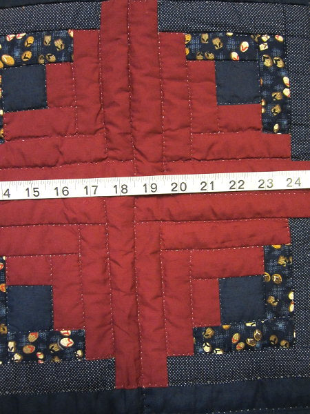 Log Cabin Fan Patchwork Amish Quilt 101x115
