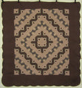 Log Cabin Fan Amish Quilt 102x109