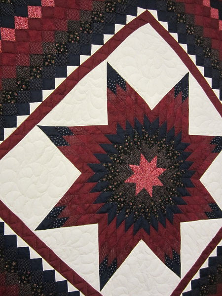 Trip Around Lone Star Patchwork Amish Quilt 103x113