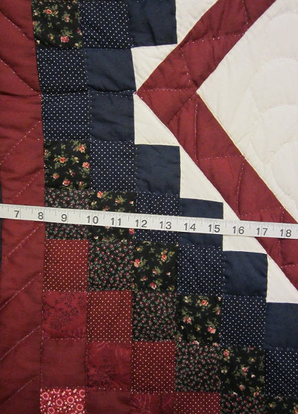 Trip Around Lone Star Patchwork Amish Quilt 103x113