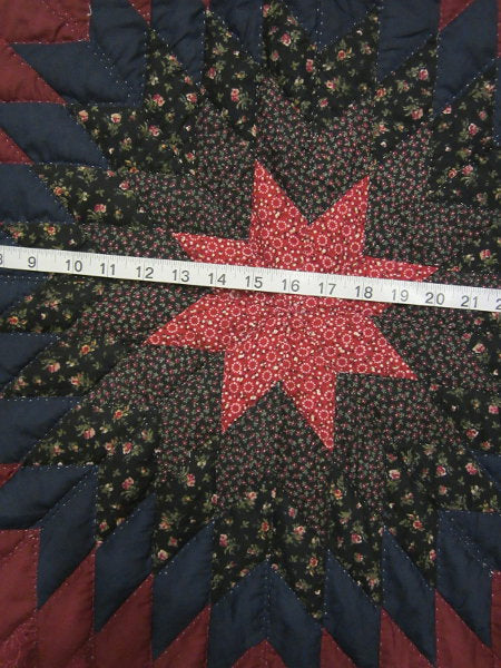 Trip Around Lone Star Patchwork Amish Quilt 103x113