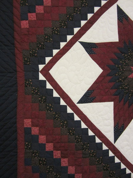 Trip Around Lone Star Patchwork Amish Quilt 103x113