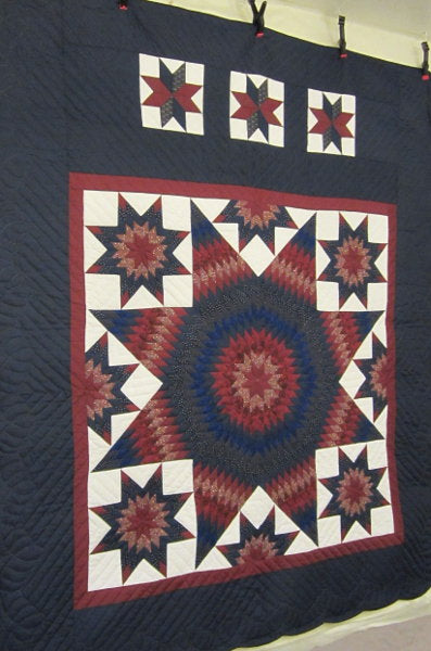 Star in Star Patchwork Quilt 100 x 115