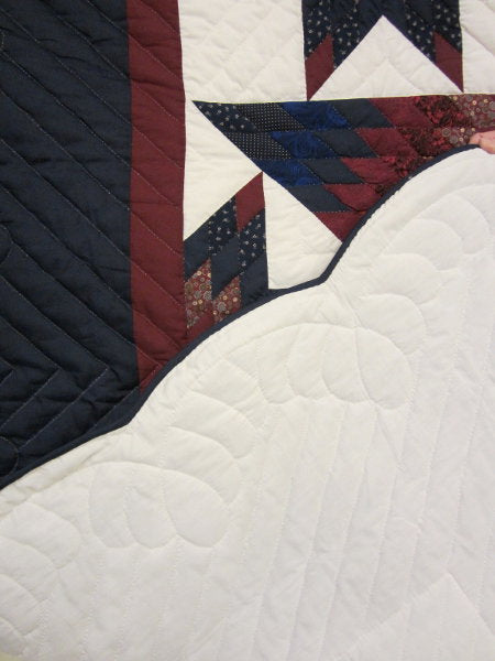 Star in Star Patchwork Quilt 100 x 115