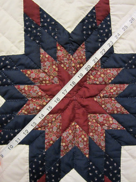 Star in Star Patchwork Quilt 100 x 115