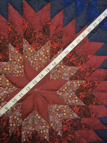 Star in Star Patchwork Quilt 100 x 115