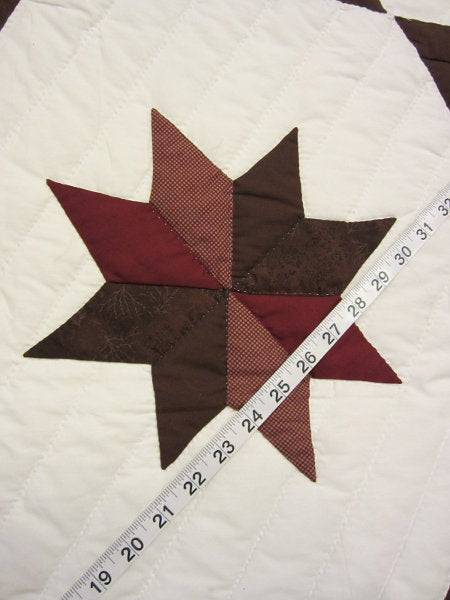 King Hexagon Star Patchwork Amish Quilt 107x115