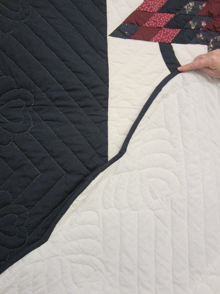 King Starburst Patchwork Amish Quilt 105x113