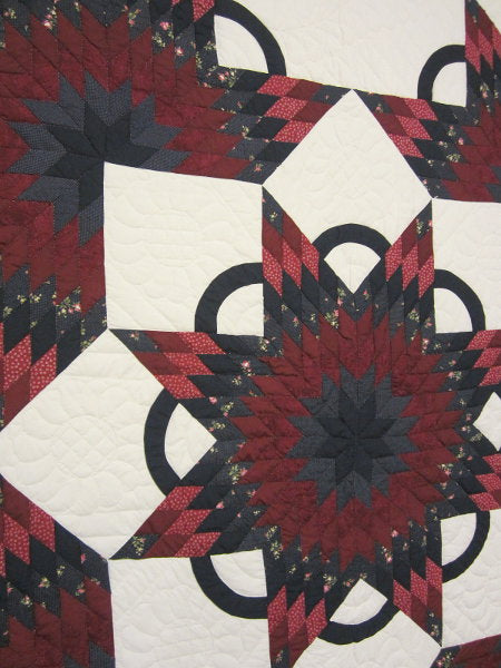 King Starburst Patchwork Amish Quilt 105x113