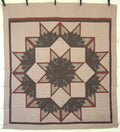 Broken Fan Star Patchwork Amish Quilt 102x113