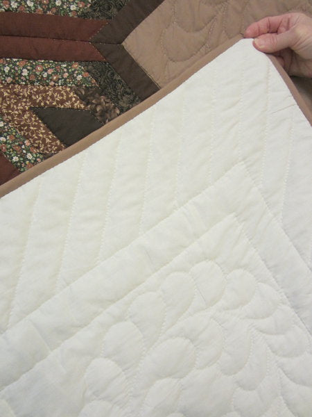 Broken Fan Star Patchwork Amish Quilt 102x113
