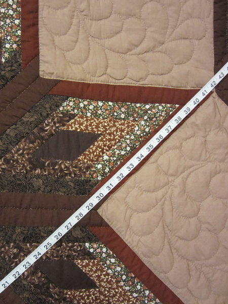 Broken Fan Star Patchwork Amish Quilt 102x113