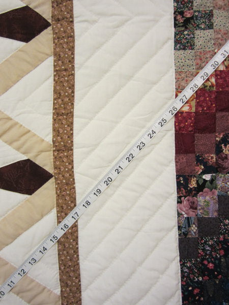 Buds Flowers Applique Amish Quilt 106x115