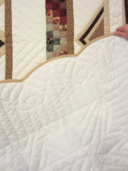 Buds Flowers Applique Amish Quilt 106x115
