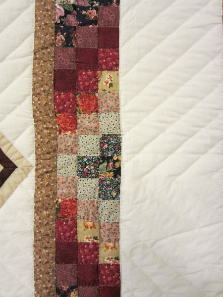 Buds Flowers Applique Amish Quilt 106x115