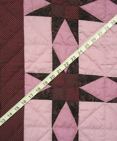 Grandmas Patchwork Starry Stars Amish Quilt 103x113